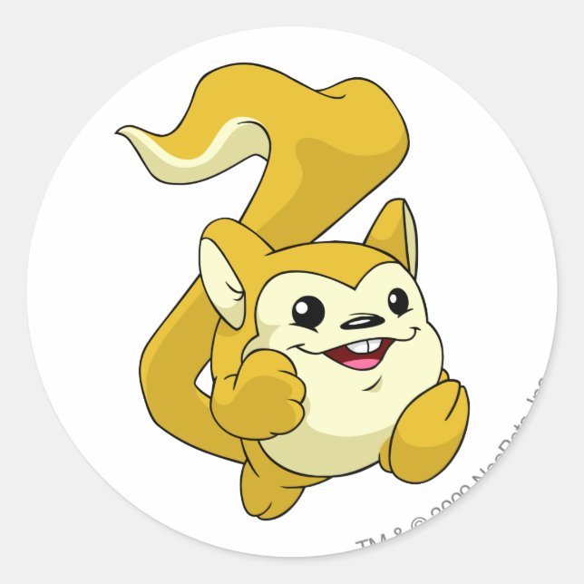 Meerca Yellow Runder Aufkleber (Vorderseite)