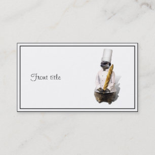 Meercat-Koch mit Baguette Visitenkarte