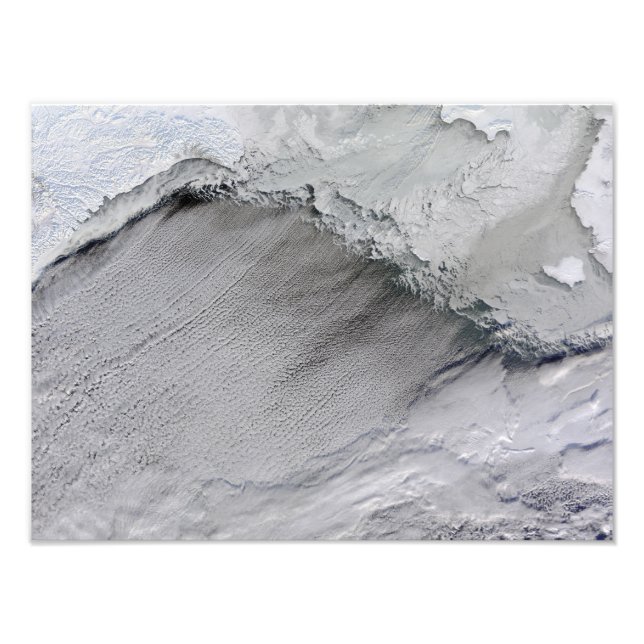 Meereis und Nebenstraßen im Beringmeer Fotodruck (Vorne)