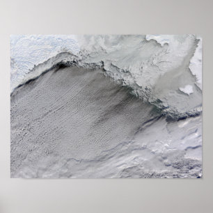 Meereis und Nebenstraßen im Beringmeer Poster