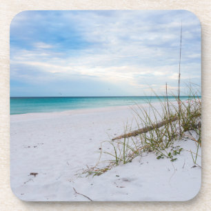 Meereiser und weißer Sandstrand Morgens Untersetze Getränkeuntersetzer