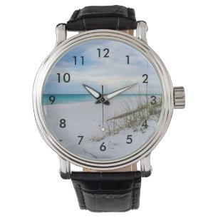 Meereiser und weißer Sandstrand Morgenwache Armbanduhr