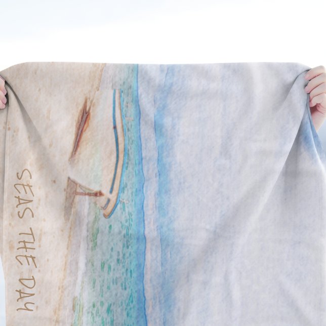 Meeres-Der Tag erbarmungslos Fischerboot Fleecedecke (Von Creator hochgeladen)