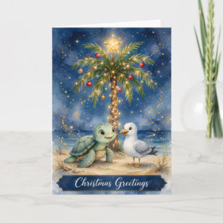 Meeres-Schildkröten-Weihnachtskarte - Weihnachtsgr Karte