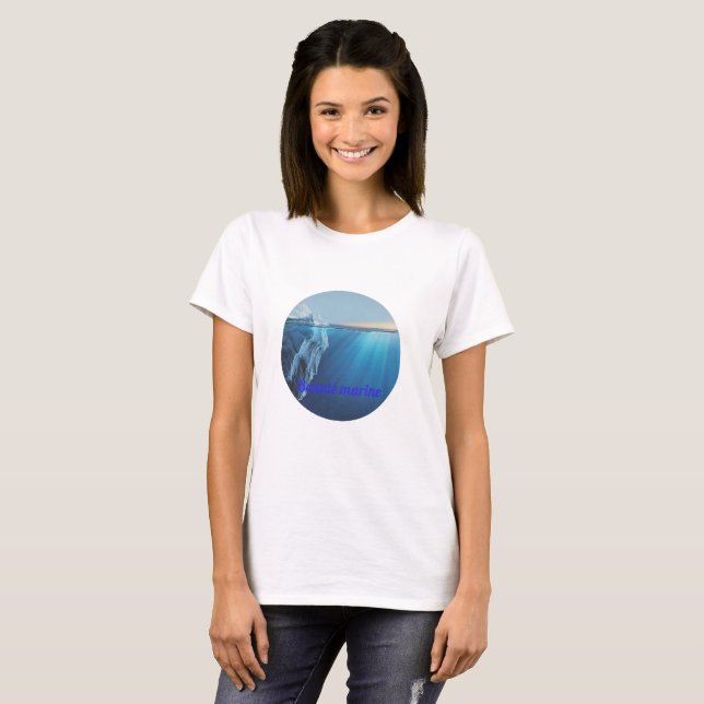 Meeres-Schönheit Gletscher- T-Shirt (Vorne ganz)