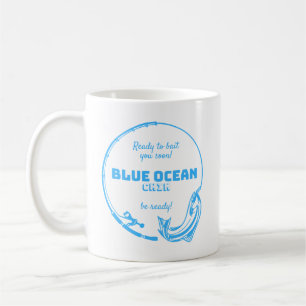 Meeres-Thema Blaue Kaffeetasse