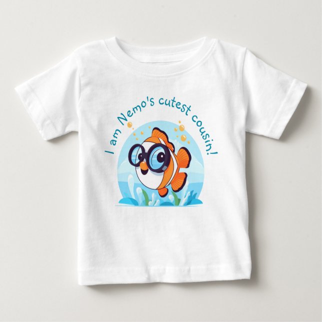 Meeresabenteuer | Niedlicher Clownfisch mit Sonnen Baby T-shirt (Vorderseite)