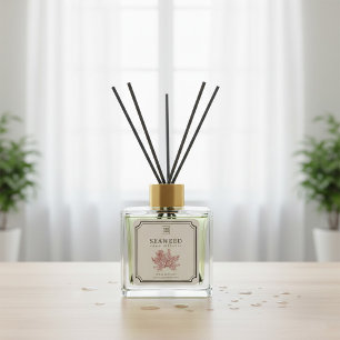 Meeresalgen-Reed-Diffuser-Etikett Quadratischer Aufkleber