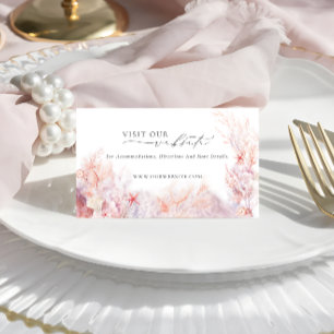 Meeresalgen Seashell Wedding Website Begleitkarte
