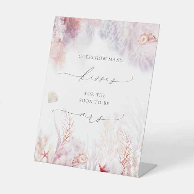 Meeresalgen | Seashell Wie viele Kisses Sockelschild (Vorderseite)