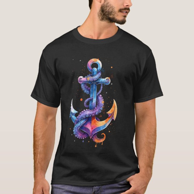 Meeresanker-Oktopus T-Shirt (Vorderseite)