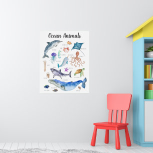 Meeresbewohner Bildung Lernen Klassenzimmer Poster