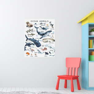Meeresbewohner Bildung Lernen Klassenzimmer Poster