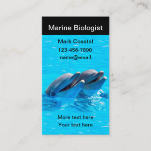 Meeresbiologe Delfin Thema Visitenkarte