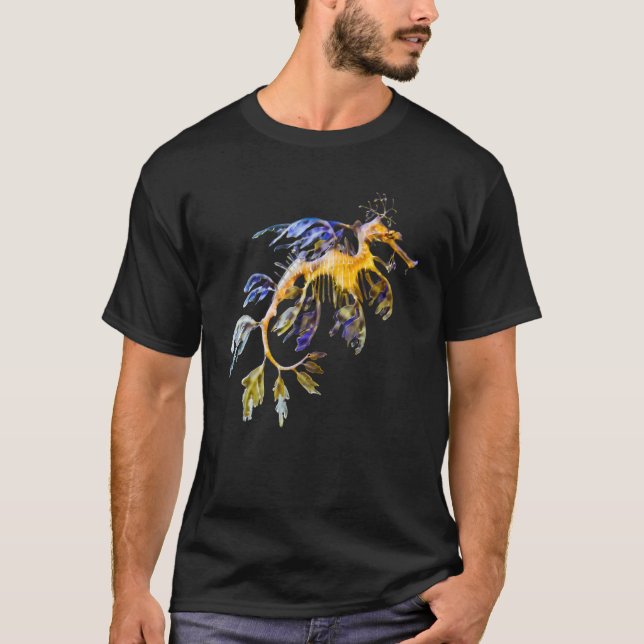 Meeresblättriger Drache Seepferd Meereslebewesen T-Shirt (Vorderseite)