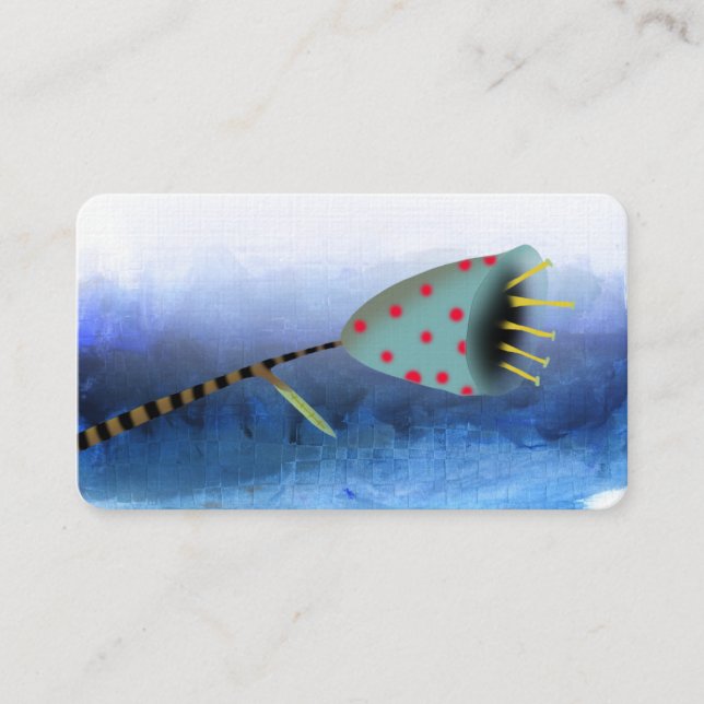 Meeresblau Visitenkarte (Vorderseite)