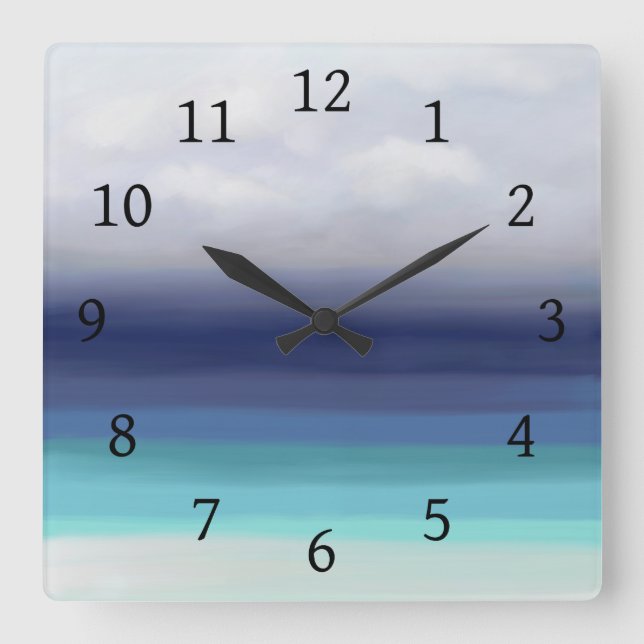 Meeresblick 277 runde wanduhr (Vorderseite)