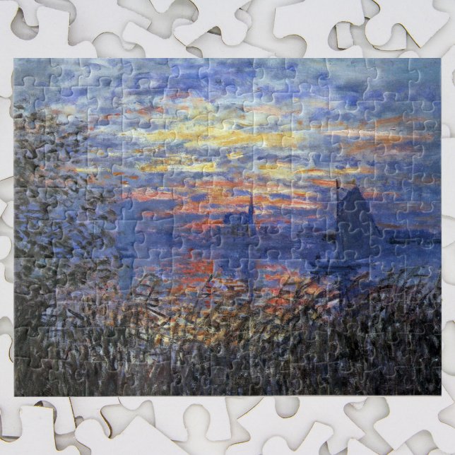 Meeresblick mit Sonnenuntergang von Claude Monet Puzzle (Von Creator hochgeladen)