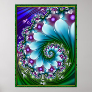 Meeresblüten-Spirale Poster