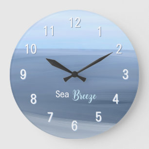 Meeresbrise – Ruhiger blauer Ozean Große Wanduhr