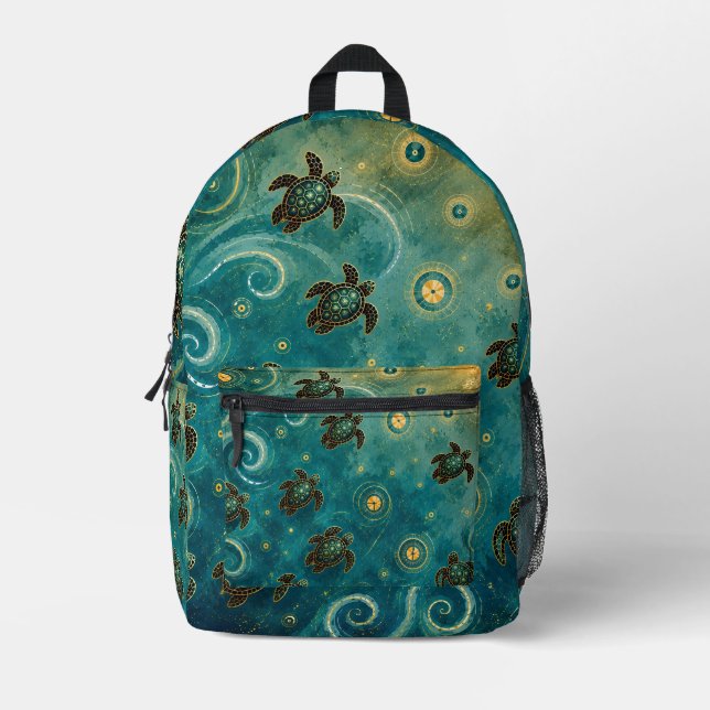 Meereschildkröte Bedruckter Rucksack (Vorderseite)
