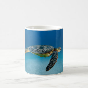 Meereschildkröte Schwimmt Ozean-Wildlife-Kaffeetas Kaffeetasse