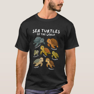 Meereschildkröten der Welt Pädagogische Tierkollek T-Shirt