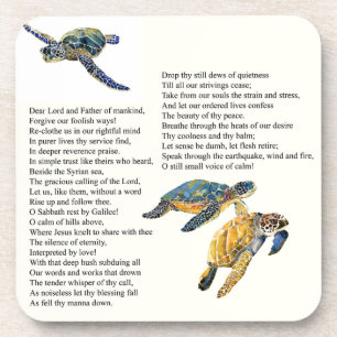 Meereschildkröten Friedensgedicht Gebet Wildlife U Untersetzer