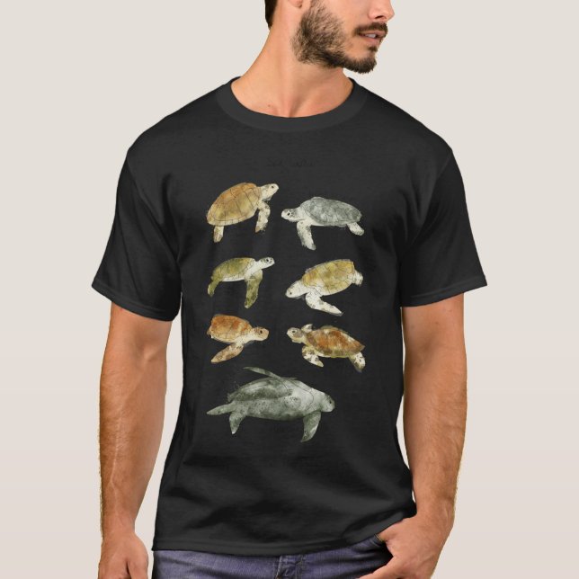 Meereschildkröten Mädchen T-Shirt (Vorderseite)