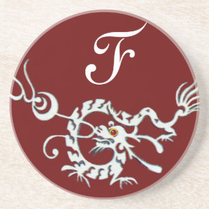 MEERESDRAGON 2 MONOGRAMM, rot Untersetzer