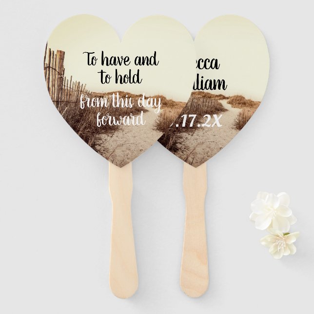 Meeresdünen, um Hochzeitsfans zu haben und zu halt Fächer (Vorne und Hinten)