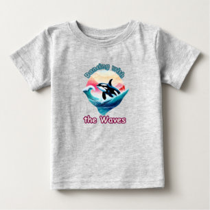 Meeresenergie: Killer Whale in Aqua Jump Baby T-shirt