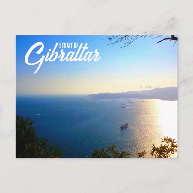 Meeresenge von Gibraltar Postkarte (Vorderseite)