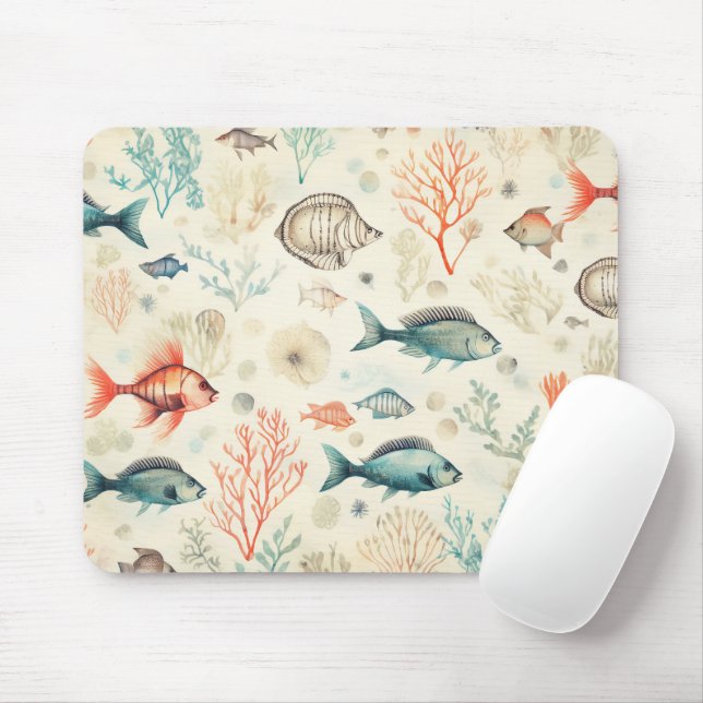 Meeresfauna Meeresküste Korallenunterwasser Mousepad (Mit Mouse)