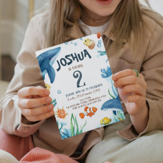 Meeresfauna und -flora Kindergeburtstag Party Einladung