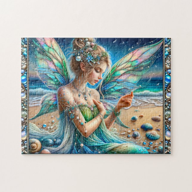 Meeresfee mit schimmernden Flügeln Puzzle (Horizontal)