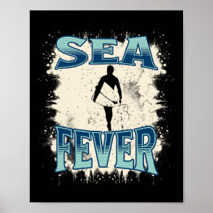Meeresfieber S Retro-Surf S Vintage-Strand  Poster