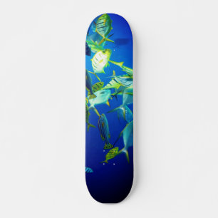 Meeresfisch Gelb mit schwarzen Streifen Skateboard