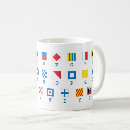 Meeresflaggen - Alphabet-Tasse Kaffeetasse