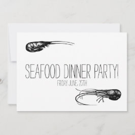 Meeresfrüchte Abendessen Party, Cocktails Delikate Einladung