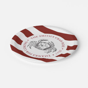 Meeresfrüchte-Blutgeschwür-kundenspezifisches Rot Pappteller