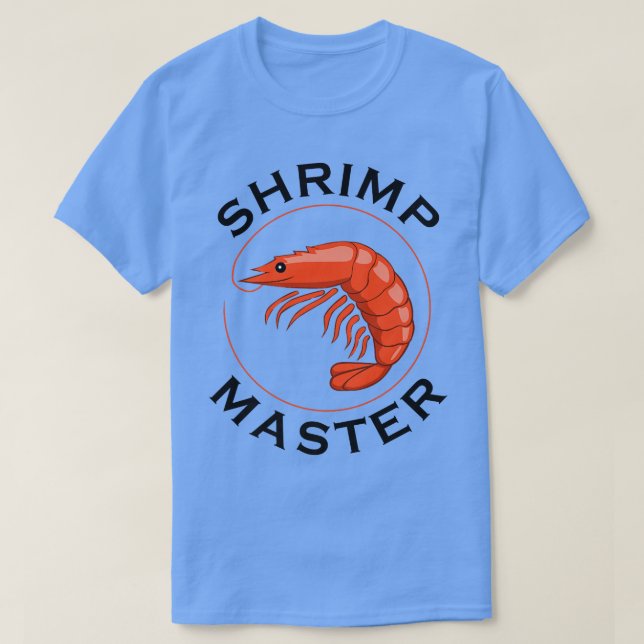Meeresfrüchte Funny Shrimps Koch T-Shirt (Design vorne)