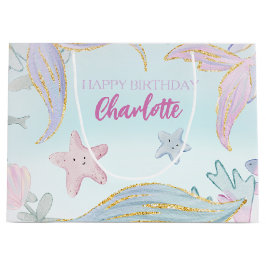 Meeresfrüchte Glitzer Meerjungfrau Große Geschenktüte