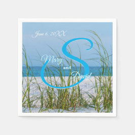 Meeresfrüchte in weißem Sand, Hochzeiten von Napki Serviette