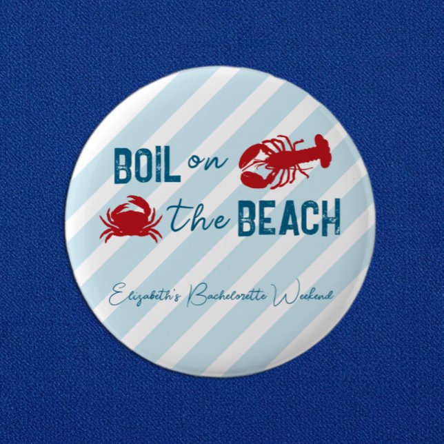 Meeresfrüchte-Kochparty Junggesellinnenabschied Button (Von Creator hochgeladen)