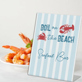 Meeresfrüchte-Kochparty Junggesellinnenabschied Me Sockelschild