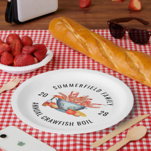 Meeresfrüchte-Kochtreffen passende Familien-Krebs- Pappteller