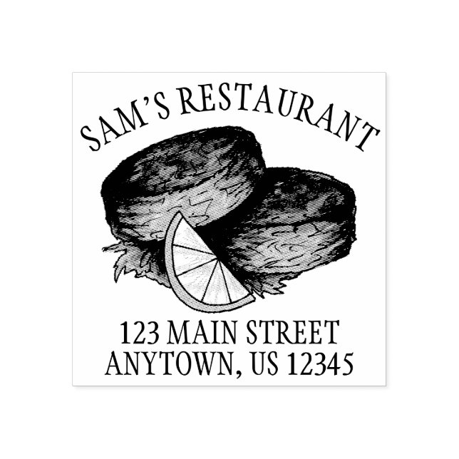 Meeresfrüchte Krabben Cakes Crabcakes Restaurant A Gummistempel (Prägung)