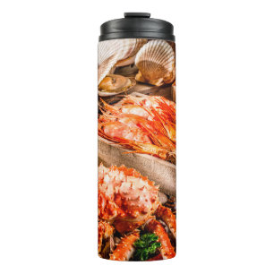 Meeresfrüchte-Küchenplatte als gourmet-Abendessen  Thermosbecher