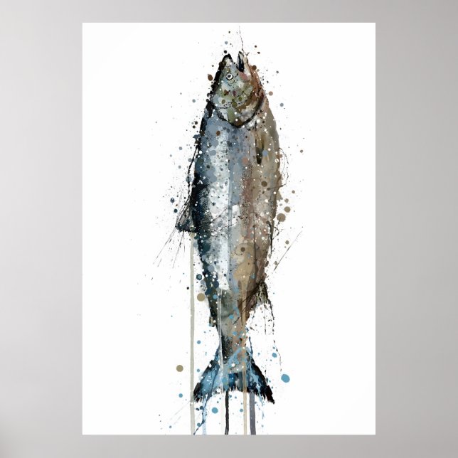 Meeresfrüchte Lachs Poster (Vorne)